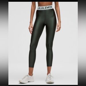 Lululemon Satin Shine High-Rise Tight 25.5" Rainforest Green / Sea Mist Sz 4NWT